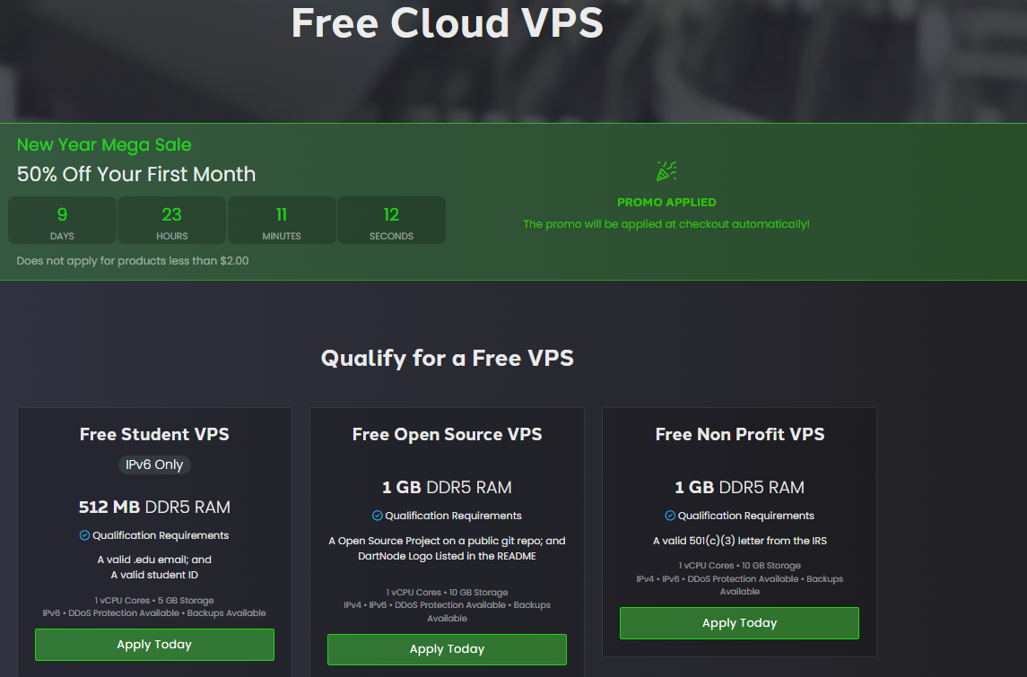 [dartnode] Free VPS